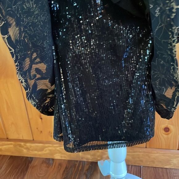 Plenty by Tracy Reece Sequin Sheer Floral Dress - Picture 8 of 16
